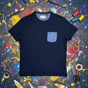 Original Penguin Embroidered Pocket Tee Navy Regular